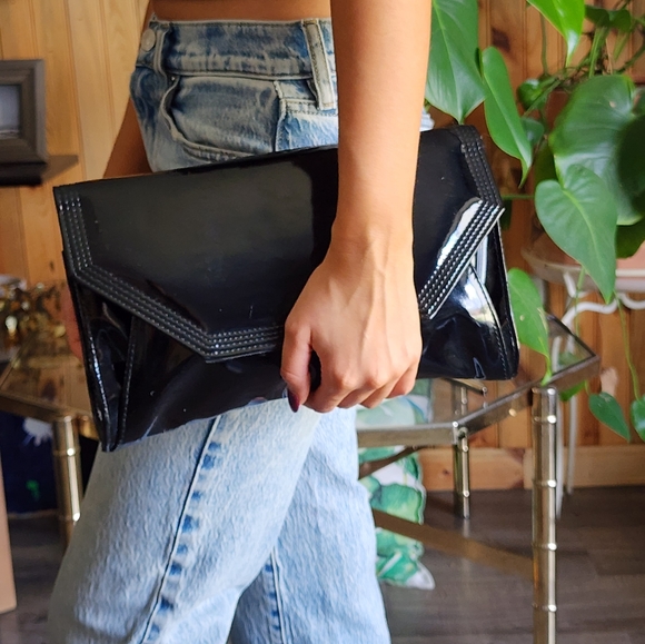 Vintage 1990's PVC clutch - Picture 5 of 7